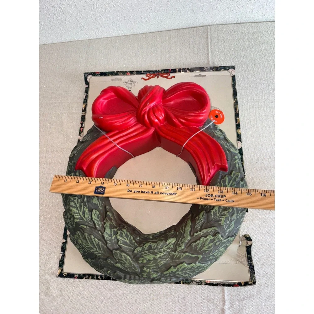 John Derian for Target Lit Wreath OS Red Green NEW Blow Mold Style‎ LED